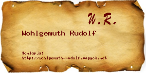 Wohlgemuth Rudolf névjegykártya